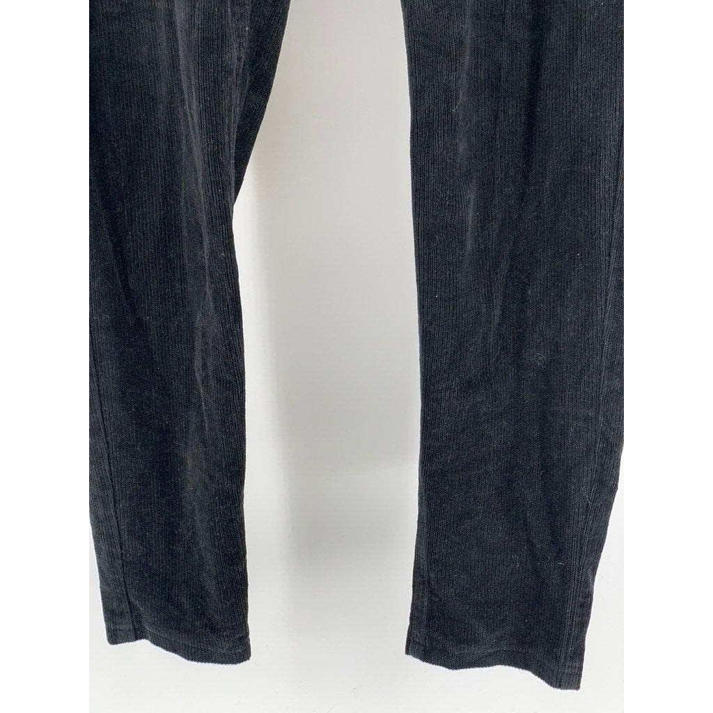 GLORIA VANDERBILT Women's Black Corduroy Pants SZ M