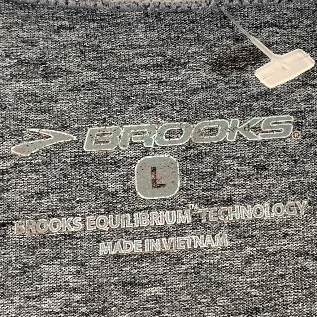 BROOKS Men's Gray Crewneck Trance 9 Graphic Short Sleeve T-Shirt SZ L