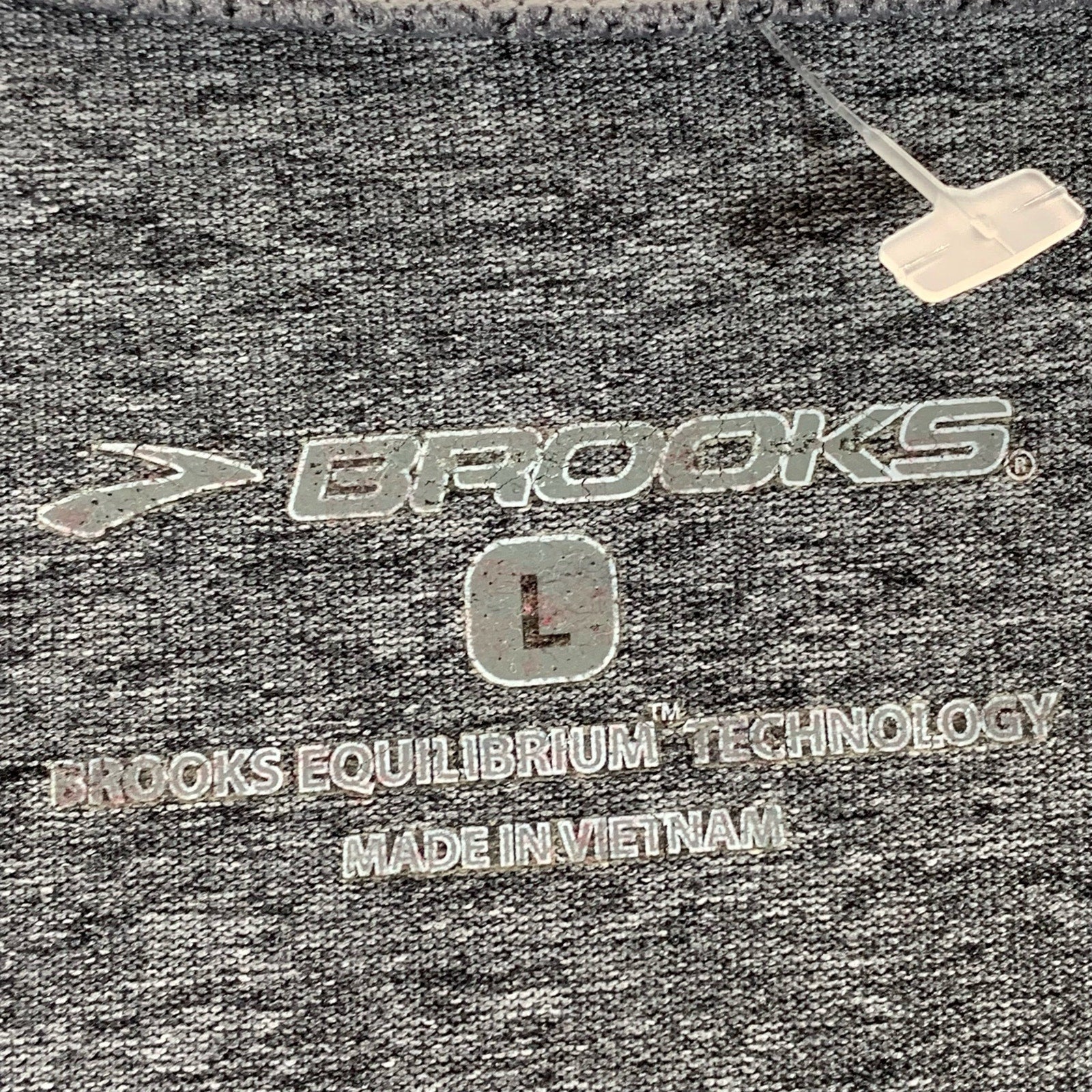 BROOKS Men's Gray Crewneck Trance 9 Graphic Short Sleeve T-Shirt SZ L
