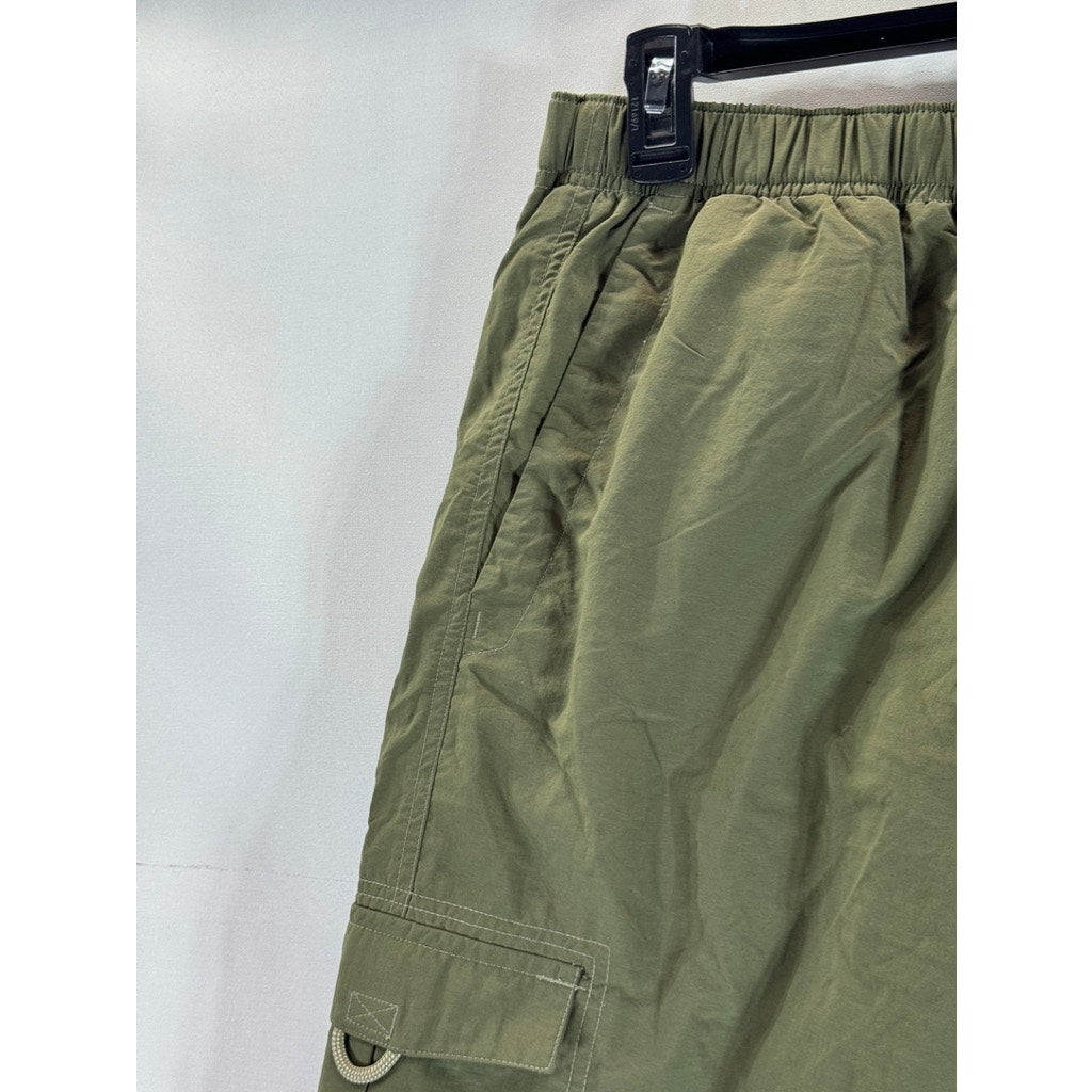 COLUMBIA Sportswear Men's Green Belted Cargo Hiking Shorts SZ 2XL