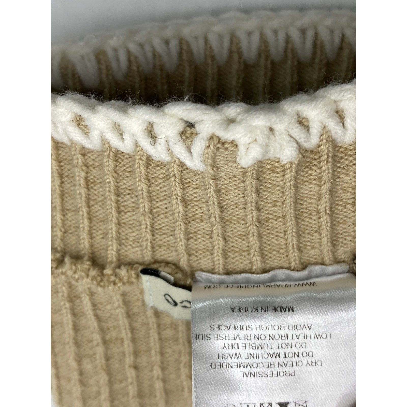 SPARKLING PIECE Women's Beige-White Patch Embroidered Headband SZ OS