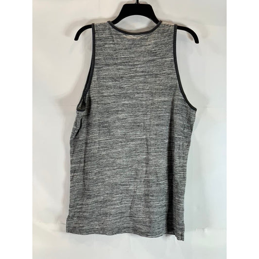 AMERICAN EAGLE OUTFITTERS Men's Gray Heather Printed Scoop-Neck Tank SZ M