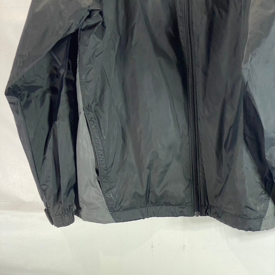 COLUMBIA Men's Black/Grey Glennaker Lake Full-Zip Vintage Rain Jacket SZ M