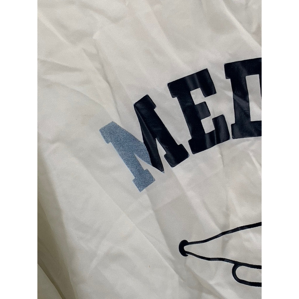 DELONG Women's White-Navy Vintage Varsity Cheerleader Jacket SZ XL