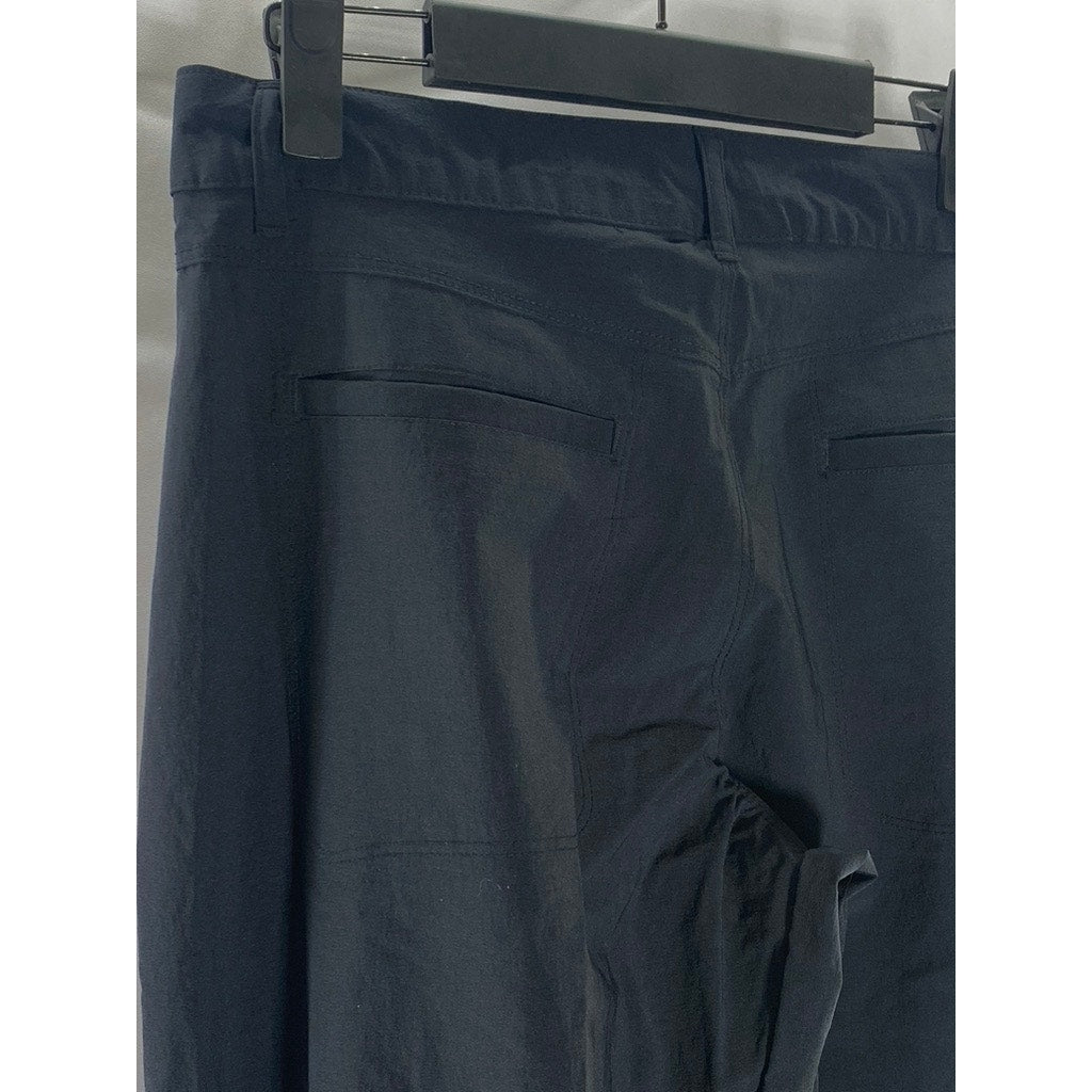 PACIFIC TRAIL Women's Solid Black Roll-Tab Hem Outdoor Lightweight Pant SZ M
