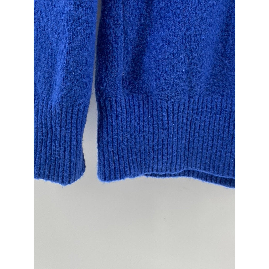 SKIES ARE BLUE Women's Royal Blue V-Neck Soft Knit Pullover Sweater SZ XS