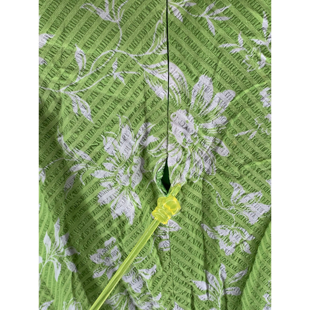 LIZ CLAIBORNE Women's Green Floral Textured V-Neck Halter Tie-Neck Dress SZ 8