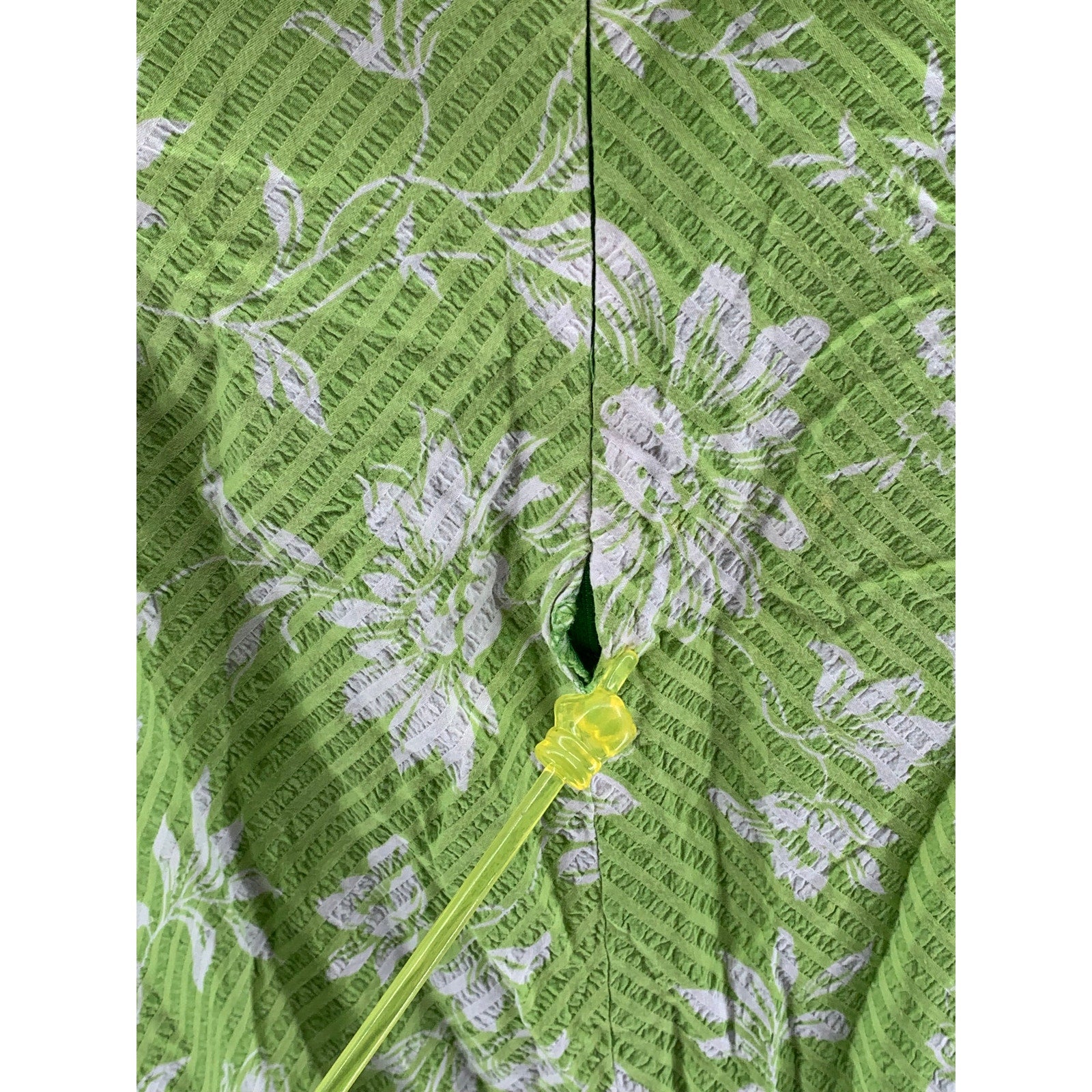 LIZ CLAIBORNE Women's Green Floral Textured V-Neck Halter Tie-Neck Dress SZ 8