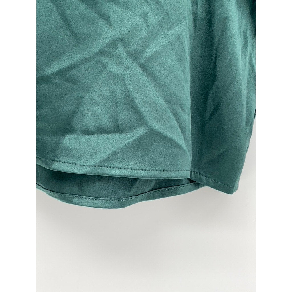 ART CLASS Girls' Dark Green Satin Tank Top SZ M(8)
