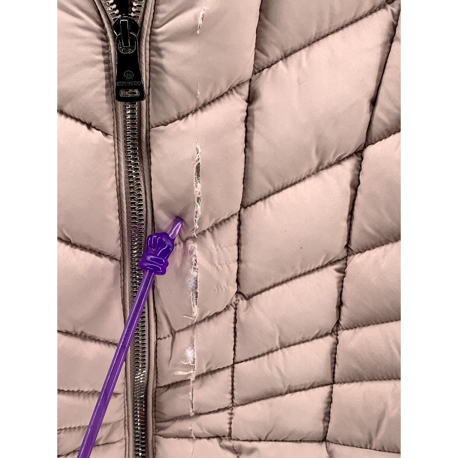BERNARDO Women's Pink Packable Hooded Puffer Jacket SZ 2XL