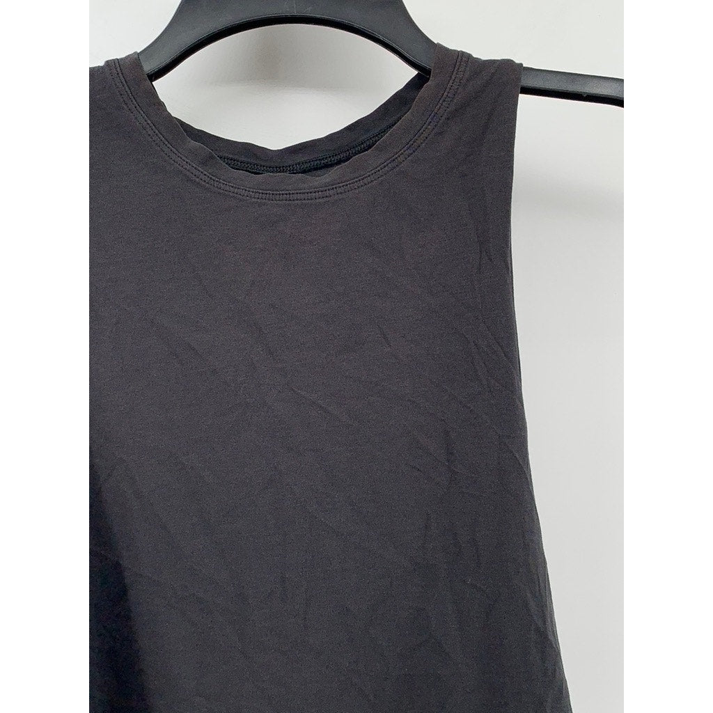 LULULEMON Women's Washed Black Sculpt Cropped Tank Top SZ 2