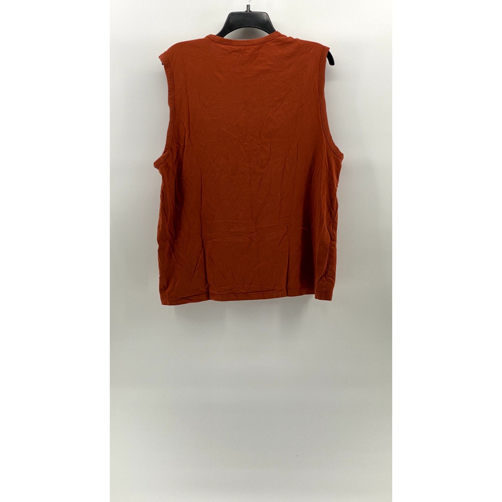 EVERLANE Women's Orange Crewneck Organic Cotton Uniform Tank Top SZ L