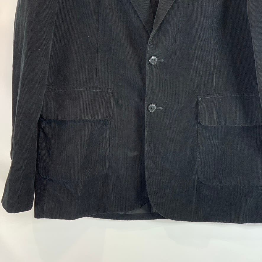 LUCKY BRAND Men's Black Corduroy Vintage Inspired Two-Button Blazer SZ 2XL