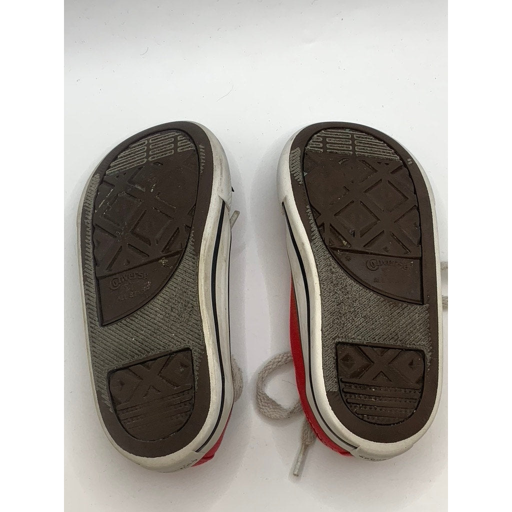 CONVERSE Infant Red-White Classic Low-Top Sneakers SZ 7
