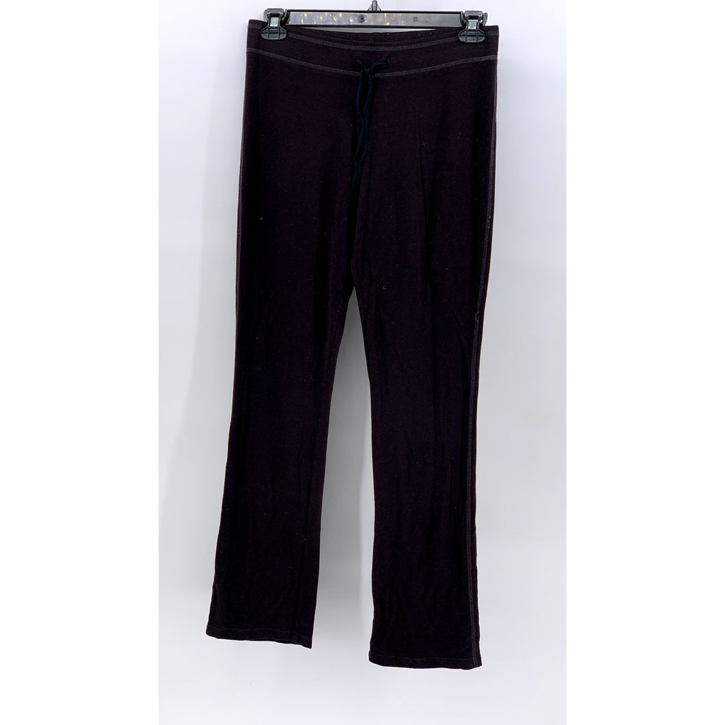 CYNTHIA ROWLEY Women's Washed Black Drawstring Wide-Leg Sweatpants SZ S