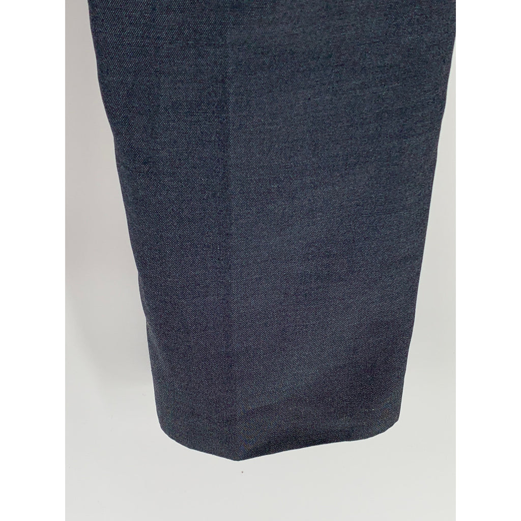 MICHAEL BRANDON Men's Navy Textured Slim-Leg Regular-Fit Pants SZ 36X32