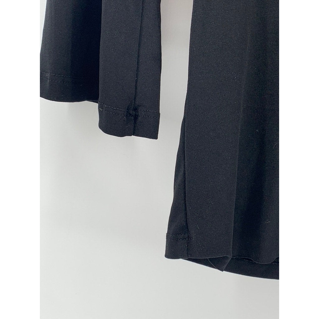 I LOVE YOU Women's Vintage Black-Red Printed Waistband V-Neck Cropped Top SZ M