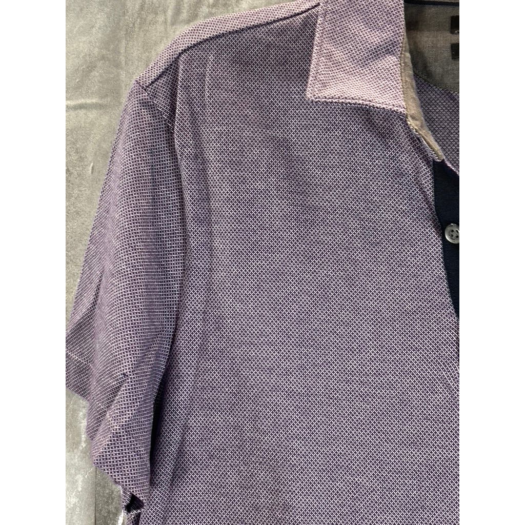 BANANA REPUBLIC Men's Purple Luxury Touch Standard Fit Short Sleeve Polo SZ L