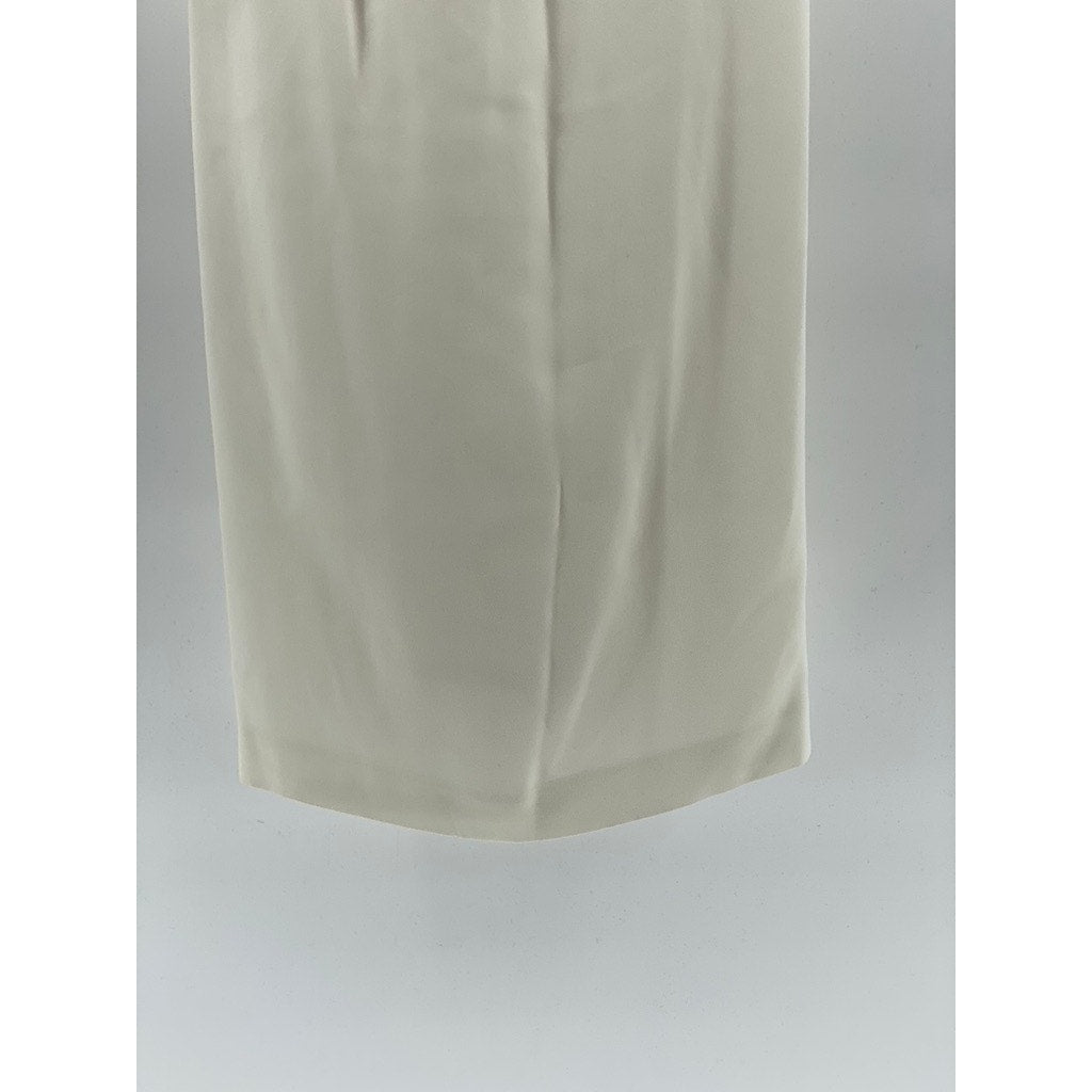 CLUB MONACO Women’s White Irina Ruffle-Sleeve Sheath Knee-Length Dress SZ 2