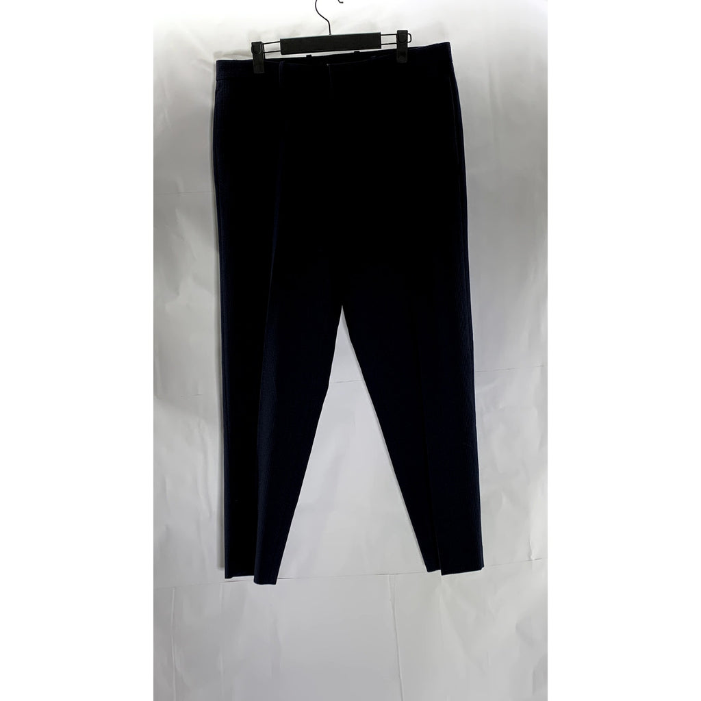 THEORY Men's Navy Waffle Textured Logan Tailored Flat-Front Dress Pant SZ 34