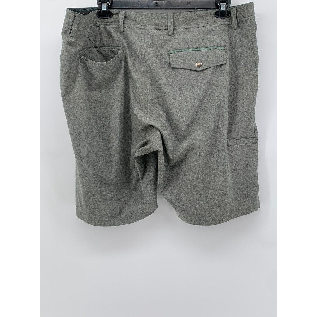 LINKSOUL Men's Gray Heather Regular-Fit Shorts SZ 40