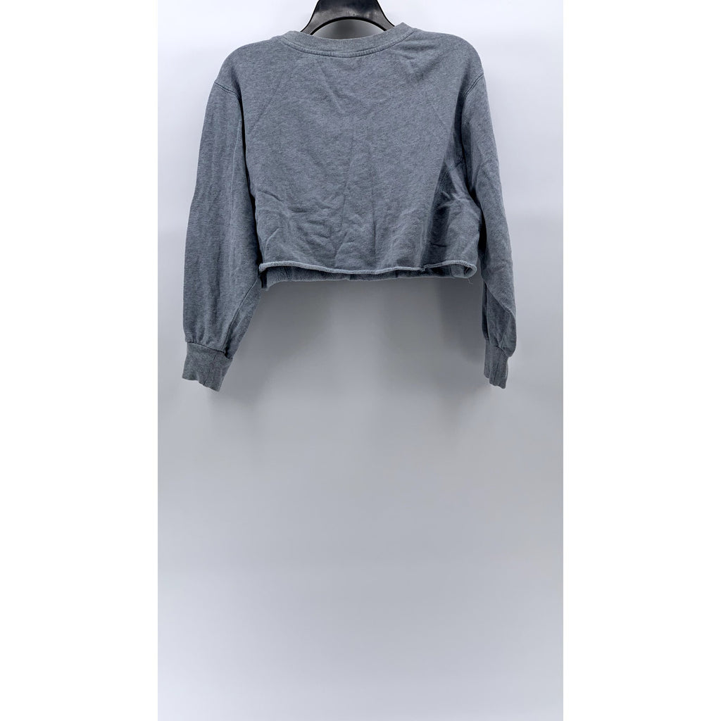 WILD FABLE Women's Gray Denver Graphic Long Sleeve Cropped Sweatshirt SZ XS