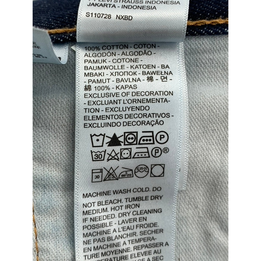 LEVI'S Men's Rinsed Indigo Denim 505 Regular-Fit Straight-Leg Jeans SZ 31X30