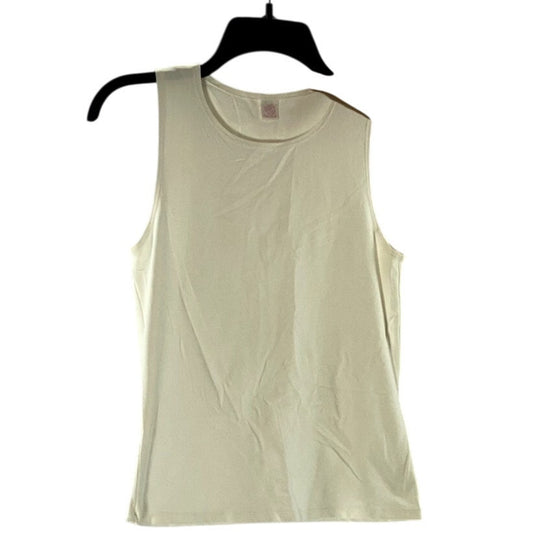 ONLY HEARTS Women's White Solid Scoop-Neck Lightweight Sleeveless Tank Top SZ S