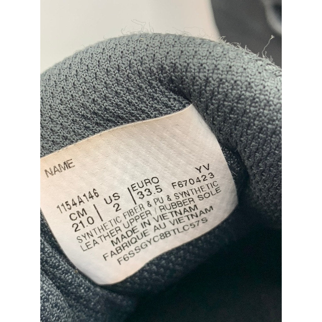 ASCIS Girls' Black Mesh Lazerbeam Running Lace-Up Sneakers SZ 2