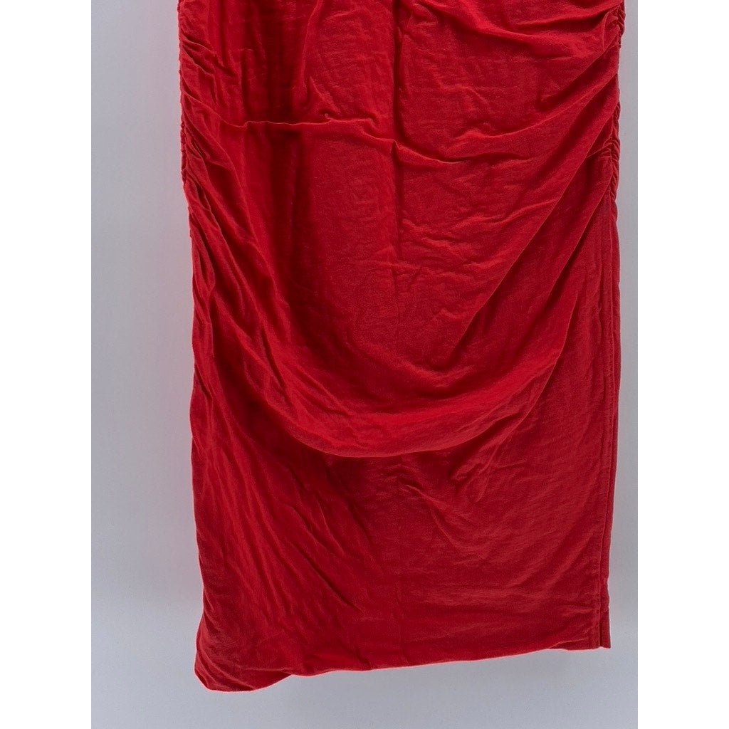 VELVET By GRAHAM & SPENCER Women's Red Solid Scoop-Neck Bodycon Dress SZ S