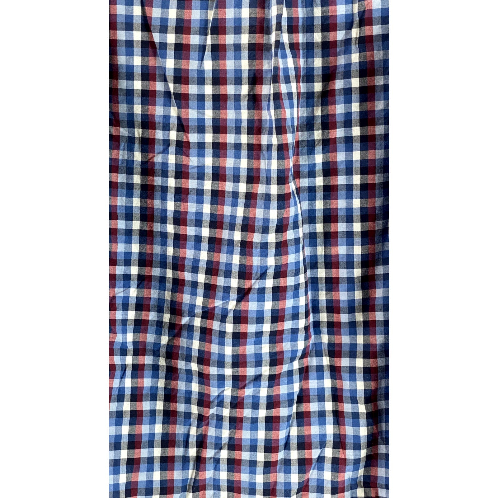 GAP Men's Multicolor Mini Check Regular-Fit Long Sleeve Button-Up Shirt SZ L