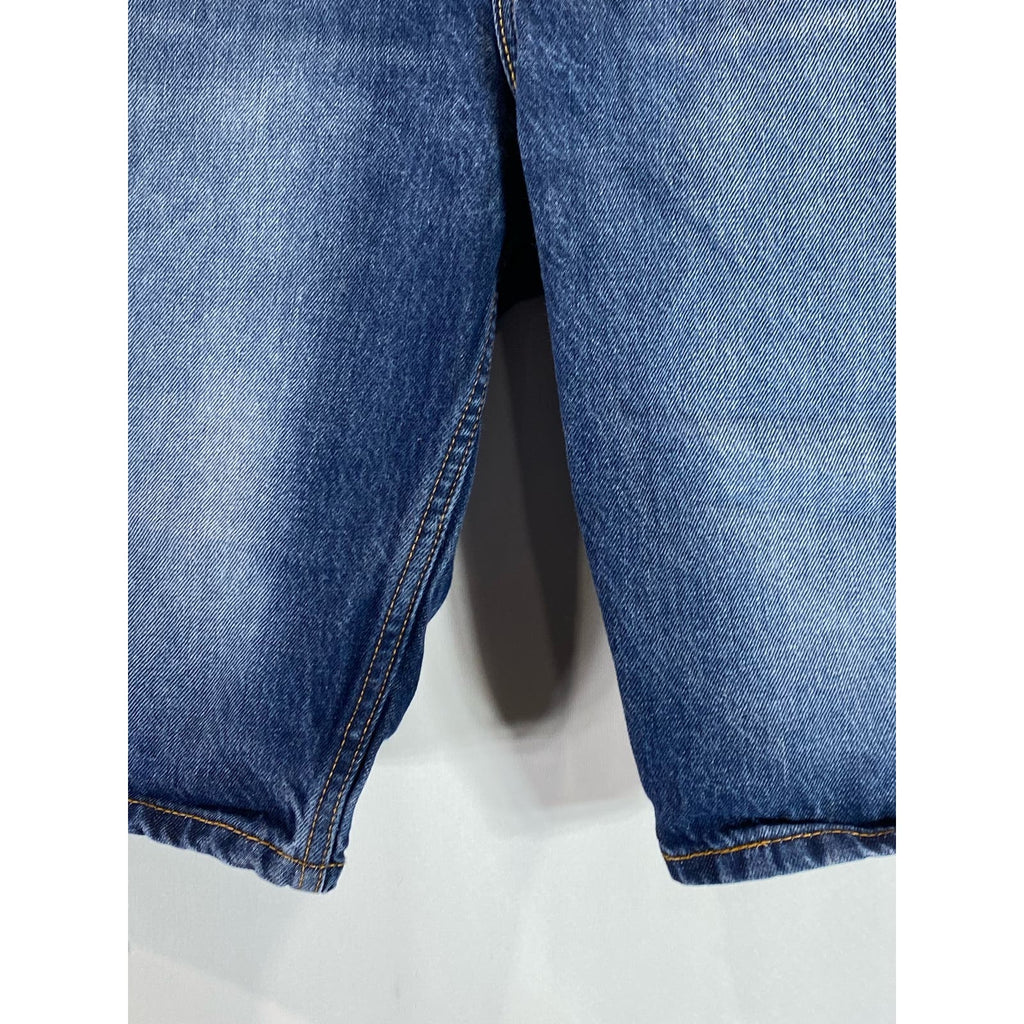 LEVI'S Men's Medium Blue 569 Loose-Fit Faded Five-Pocket Denim Jean Shorts SZ 40