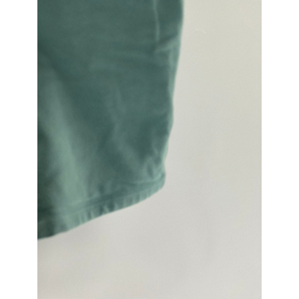 BEALEAS Women's Green V-Neck Solid Spaghetti Strap Organic Cotton Crop Top SZ XS