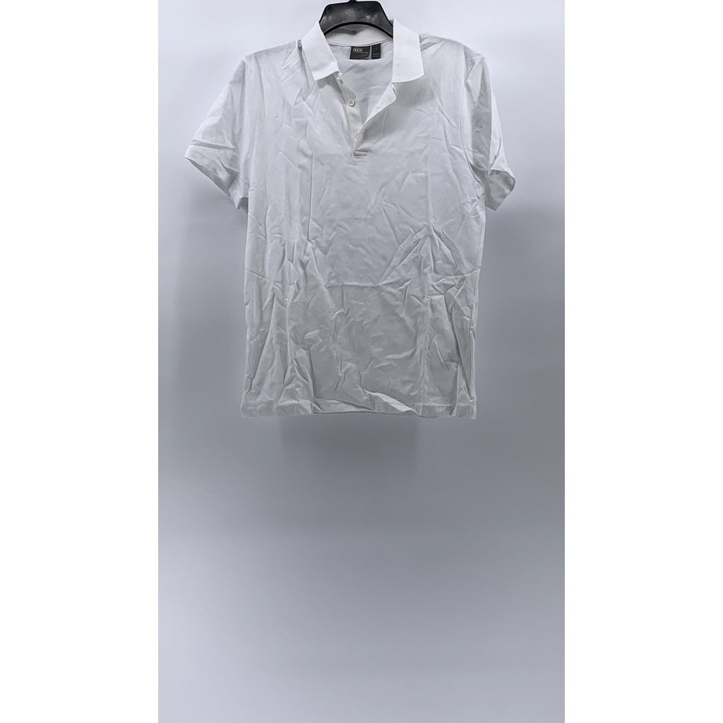 ASOS Men's Bright White Short Sleeve Polo Shirt SZ S