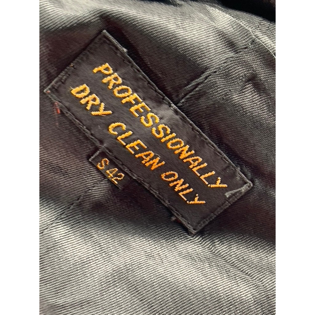 GINO CAPPELI Men's Black Vintage Five-Button Suit Vest SZ 42S