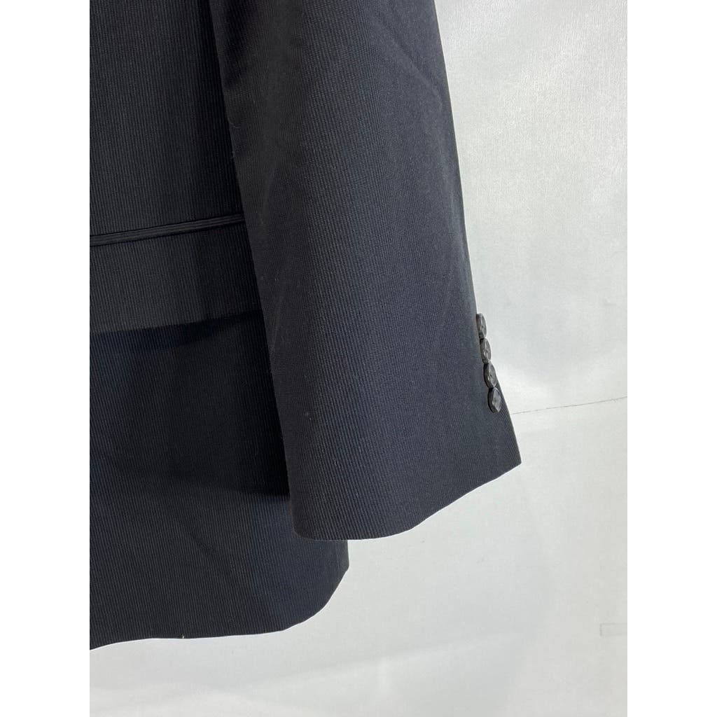 PRONTO UOMO Men's Black Two-Button Modern-fit Suit SZ 50R/45X30