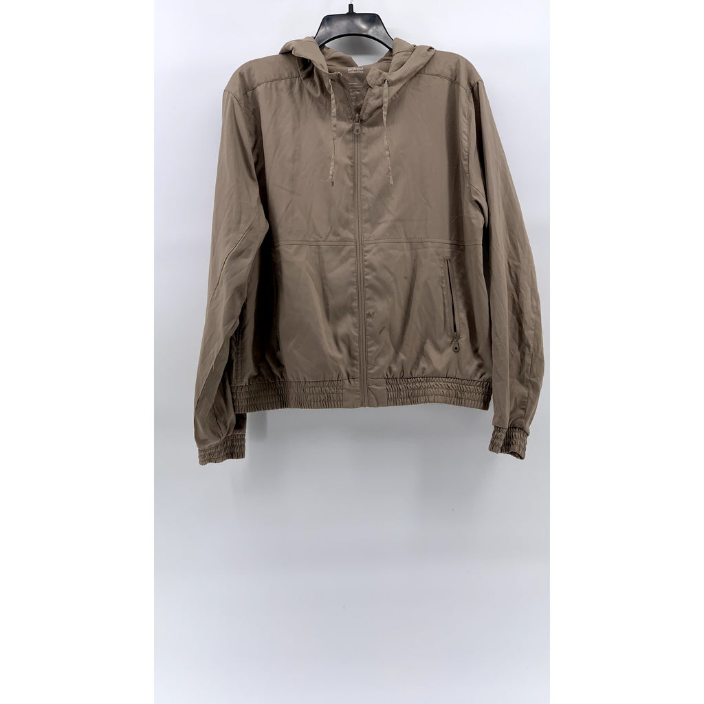 GIRLFRIEND COLLECTIVE Women’s Tan Hooded Zip-Up Jacket SZ XL