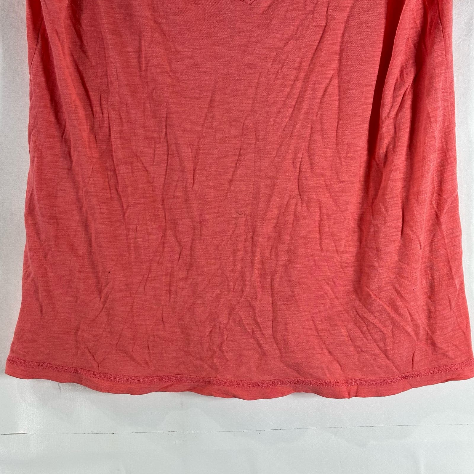 PAIGE Women's Pink Deep V-Neck Casual Short Sleeve Top SZ S