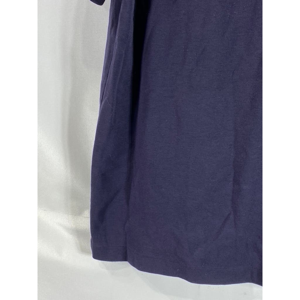 LANDS' END Men's Tall Navy Supima Cotton Short Sleeve Polo Shirt SZ L/T