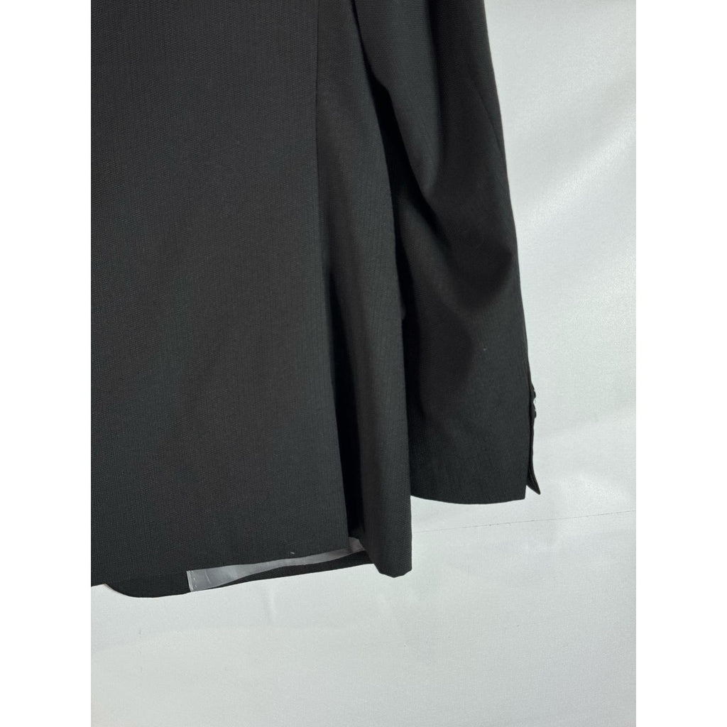 CARAVELLI Men's Black Extra Slim Single Breast Two-Button Blazer SZ 42