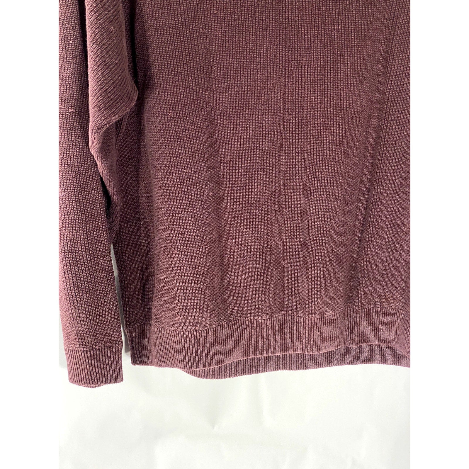 NORTHWEST TERRITORY Men's Vintage Burgundy Rib Knit Crewneck Sweater SZ XL