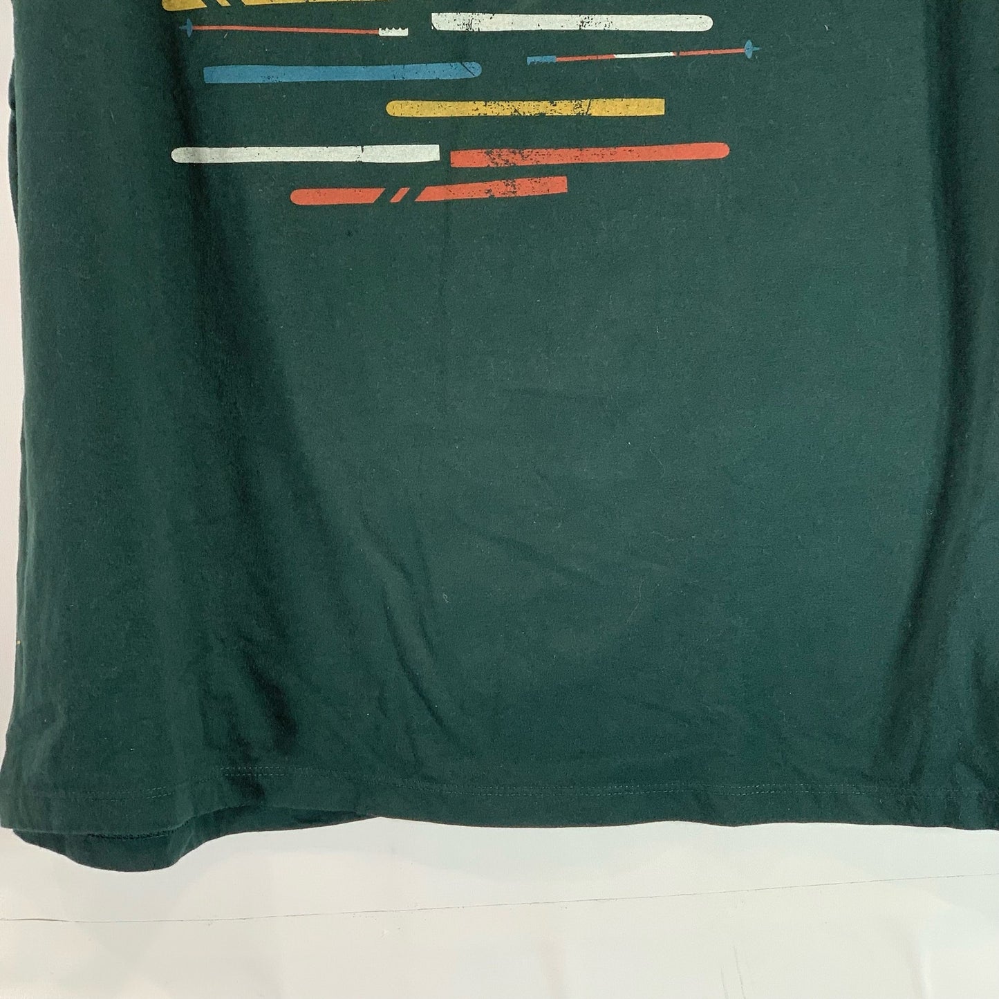 GOODFELLOW & CO Men's Green Printed Crewneck Standard Fit T-Shirt SZ L