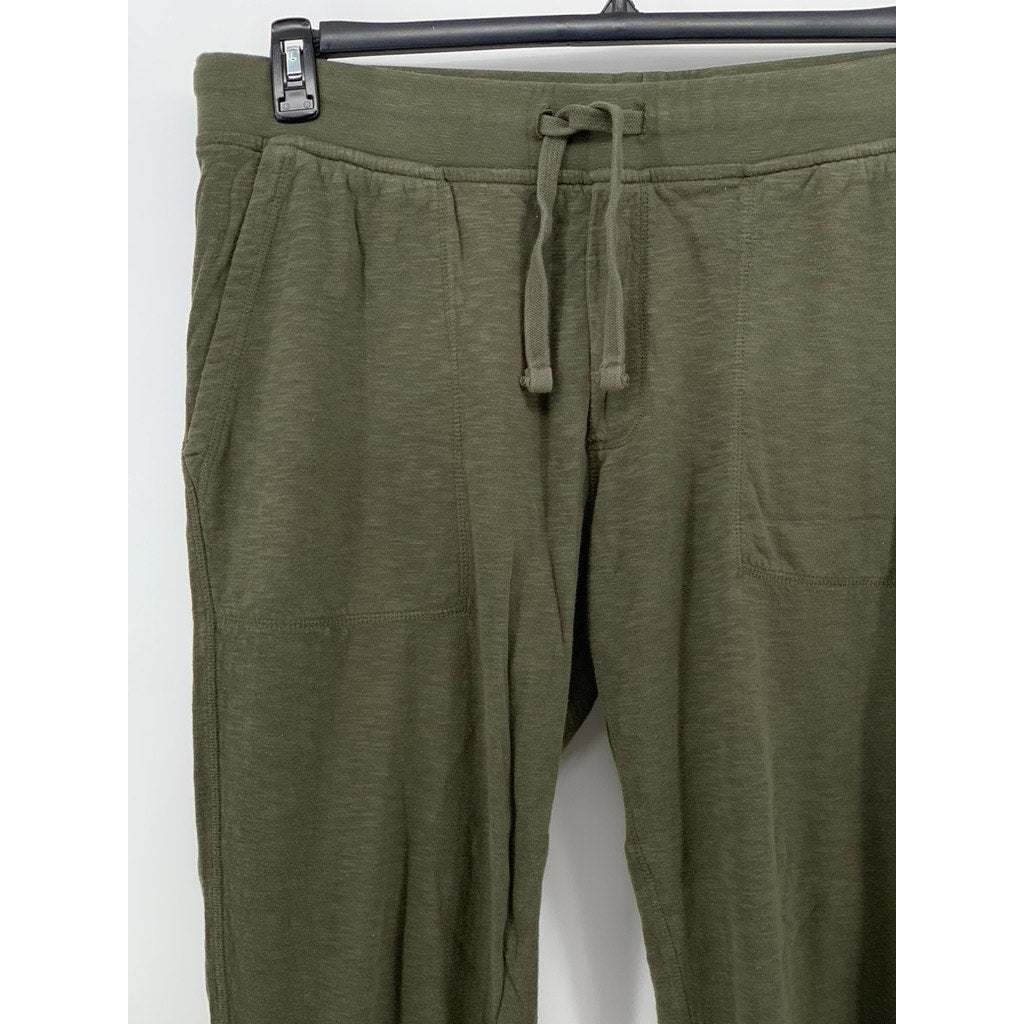J.CREW Men's Olive Green Drawstring Double-Knit Pull-On Jogger Pant SZ L