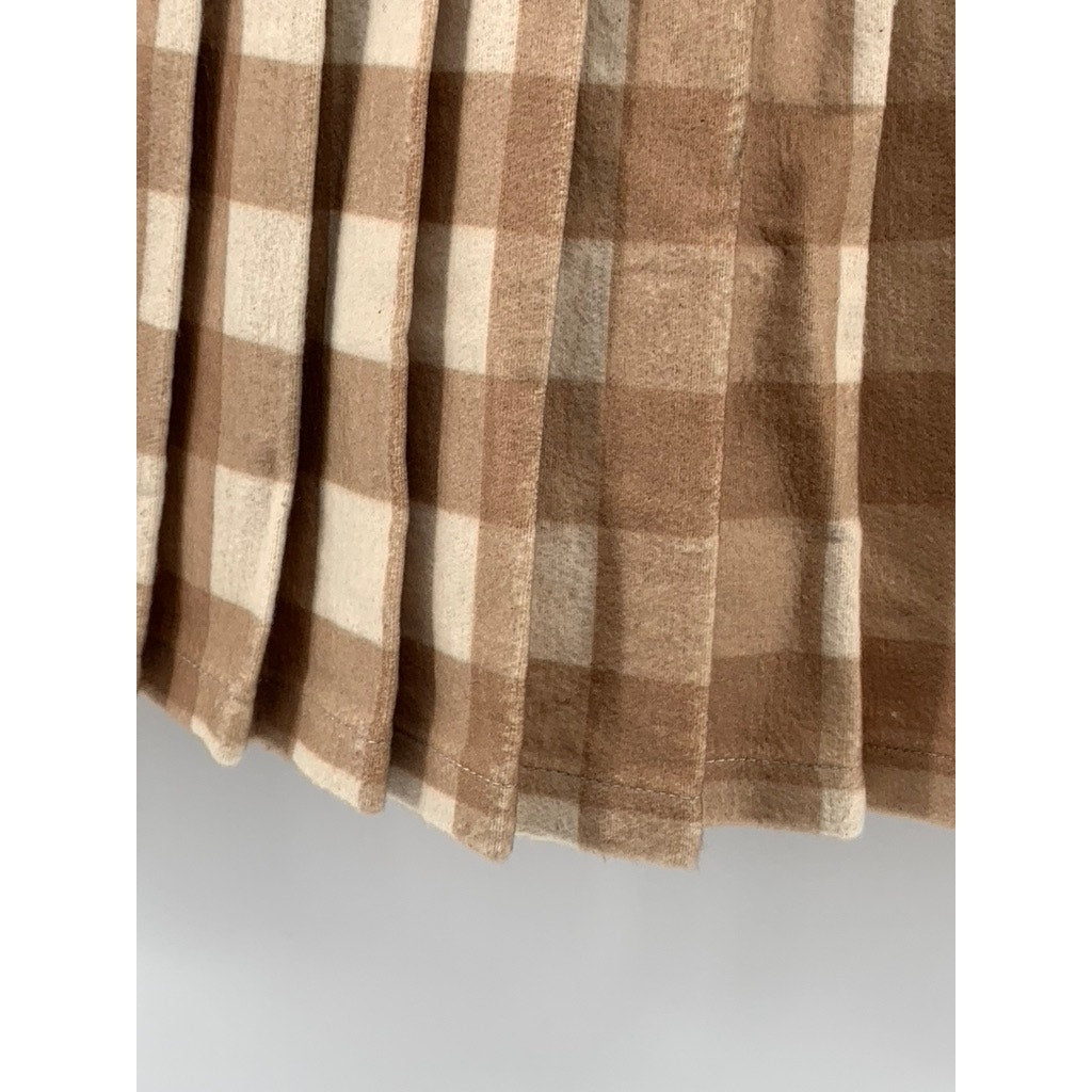 LISA SAYS GAH Women's Brown Plaid Rory Mini Skirt SZ S