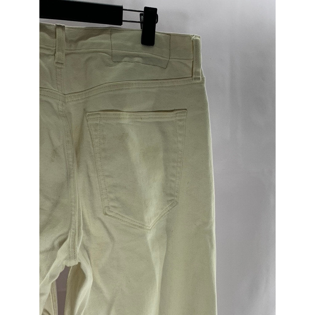 BANANA REPUBLIC Women's Beige Relaxed-Fit Straight-Leg Five Pocket Jean SZ 32X32