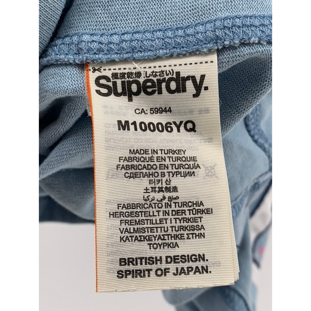 SUPER DRY Men's Blue Osaka 6 Graphic Short Sleeve T-Shirt SZ M