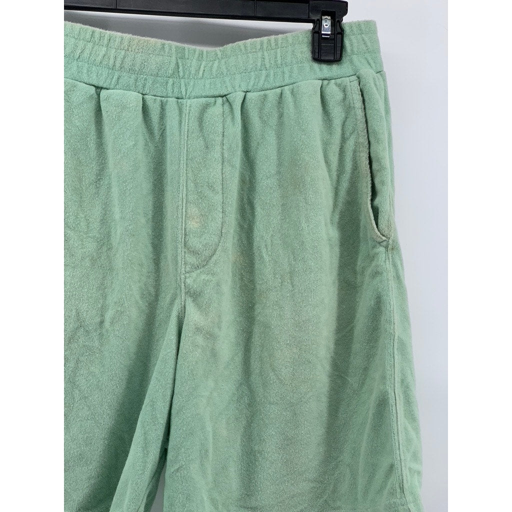 H&M Women's Mint Green Textured Relaxed Fit Shorts SZ S