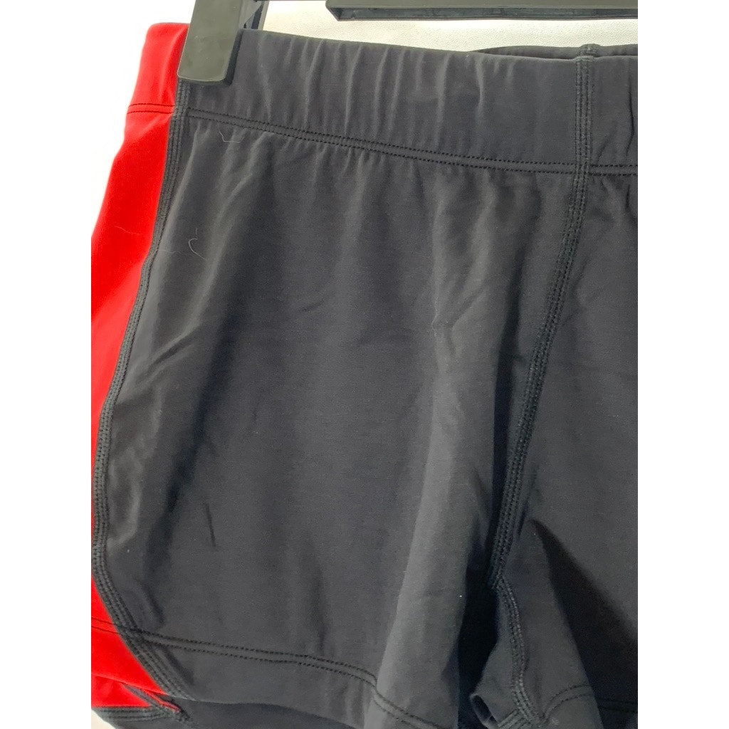 SAUCONY Women's Black/Red 3" Elastic Waist Pull-On Running Shorts SZ M