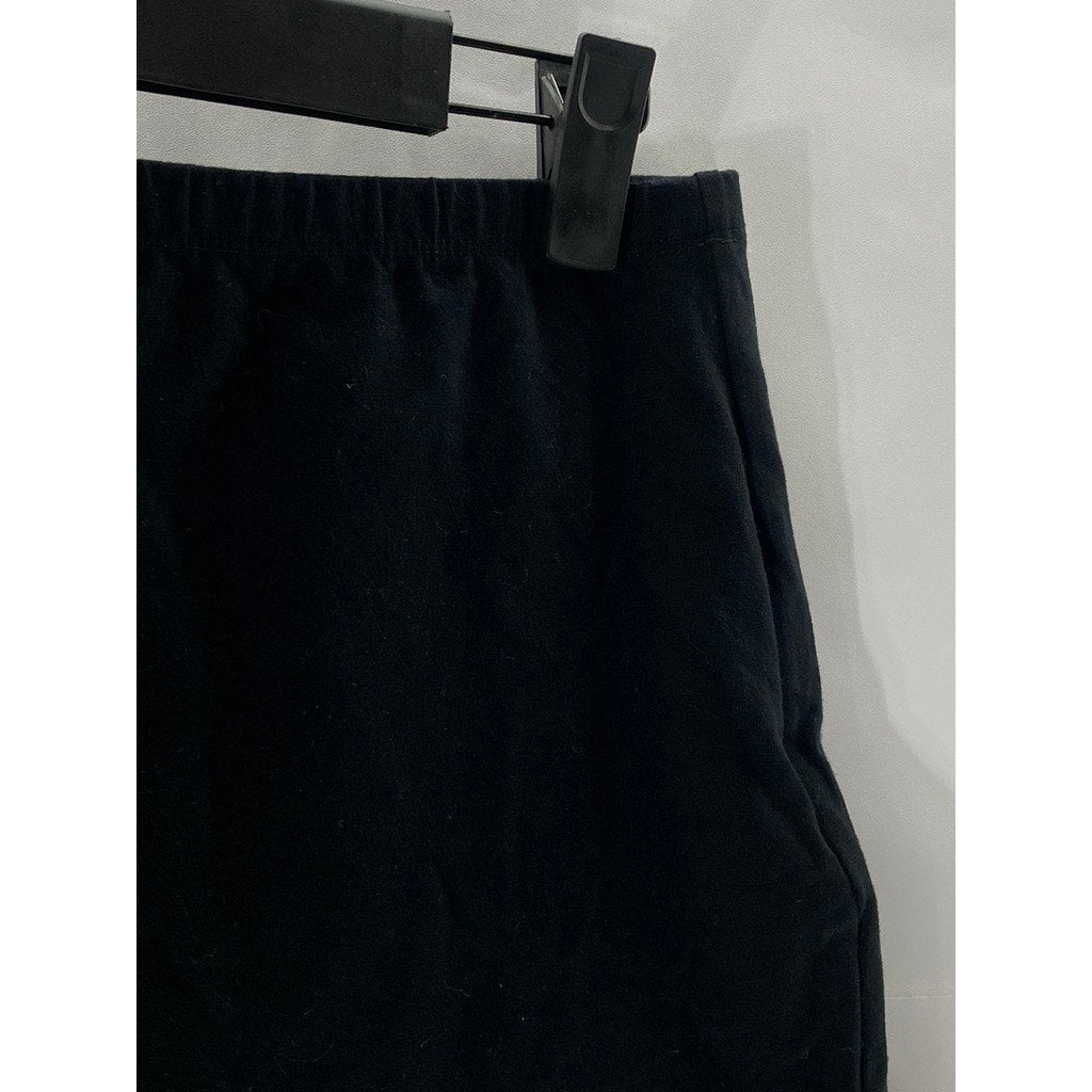 MOTEL Women's Black Solid Nidya Jersey Knit Mini A-line Pull-On Skirt SZ M