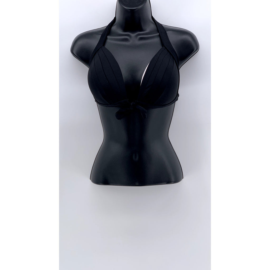 UNBRANDED Women's Black Pleated Twist Front Swim Top SZ XXXL
